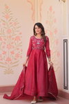 Ka 1230 Gold Crush With Beads Embroidery Work Gown With Dupatta Suppliers In India